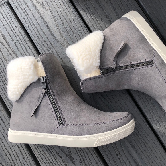 sherpa sneaker booties